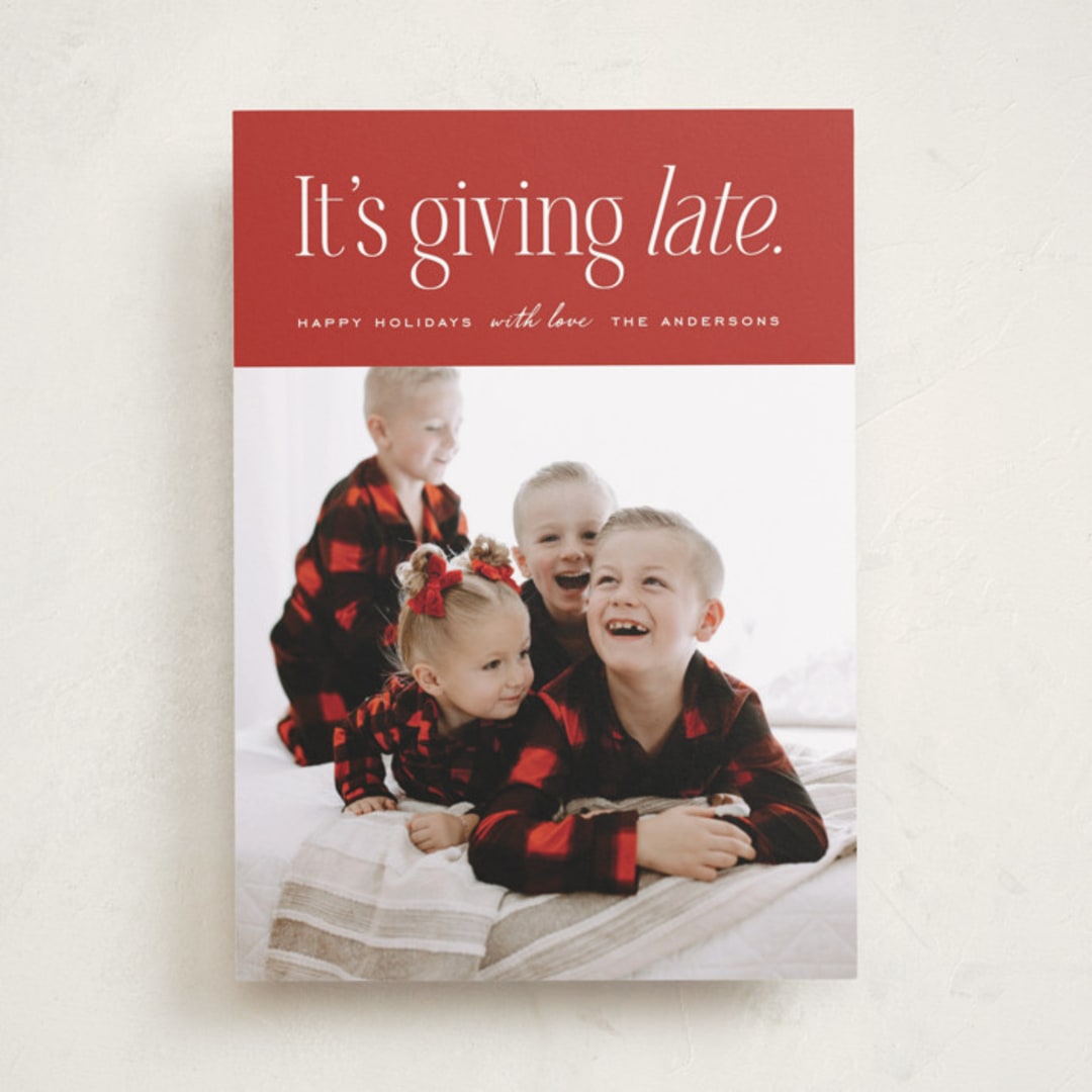 "It's giving" - Valentine's Day Cards in Scarlet by Heather Schertzer - Front
