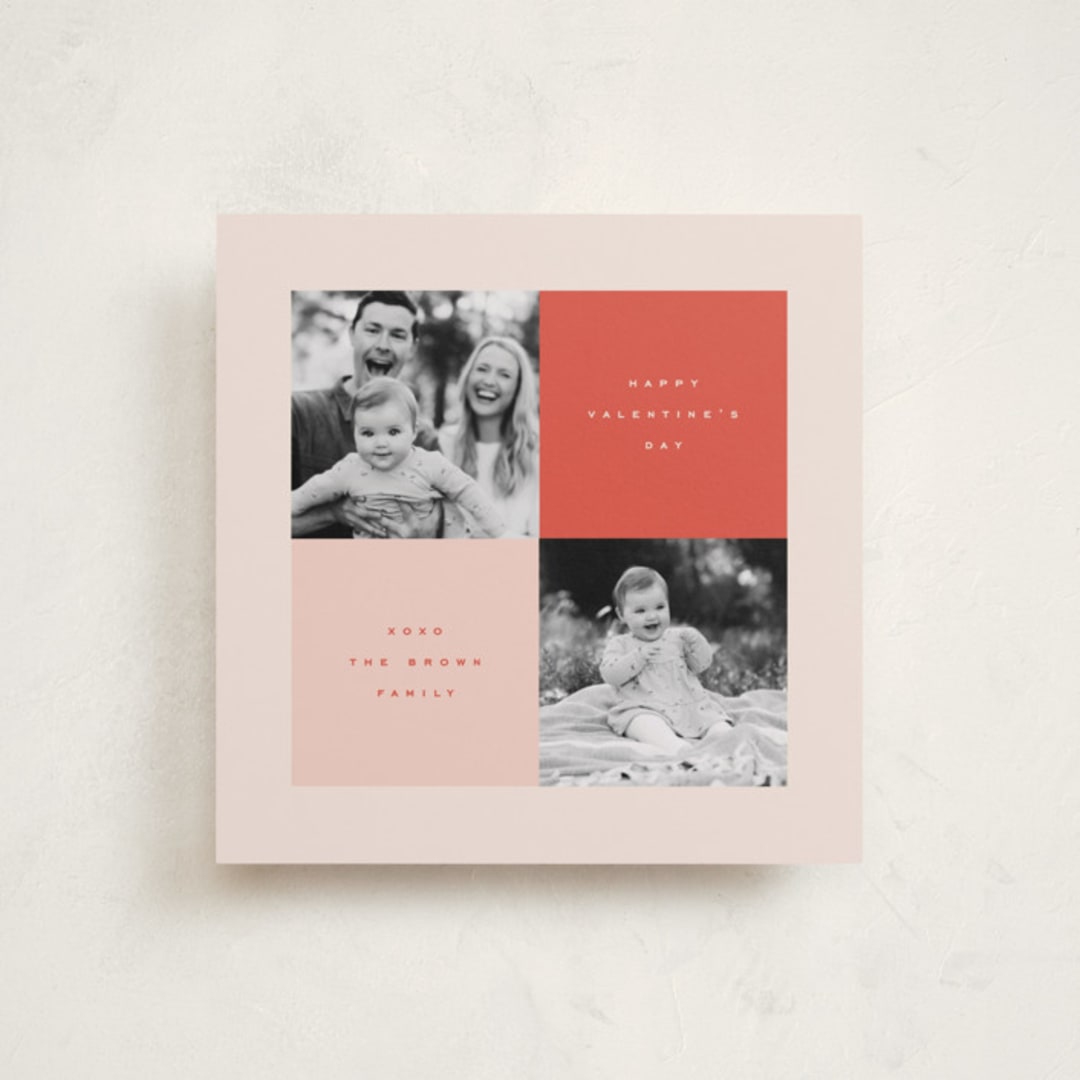 "four squares" - Valentine's Day Cards in Strawberry by Anastasia Makarova - Front