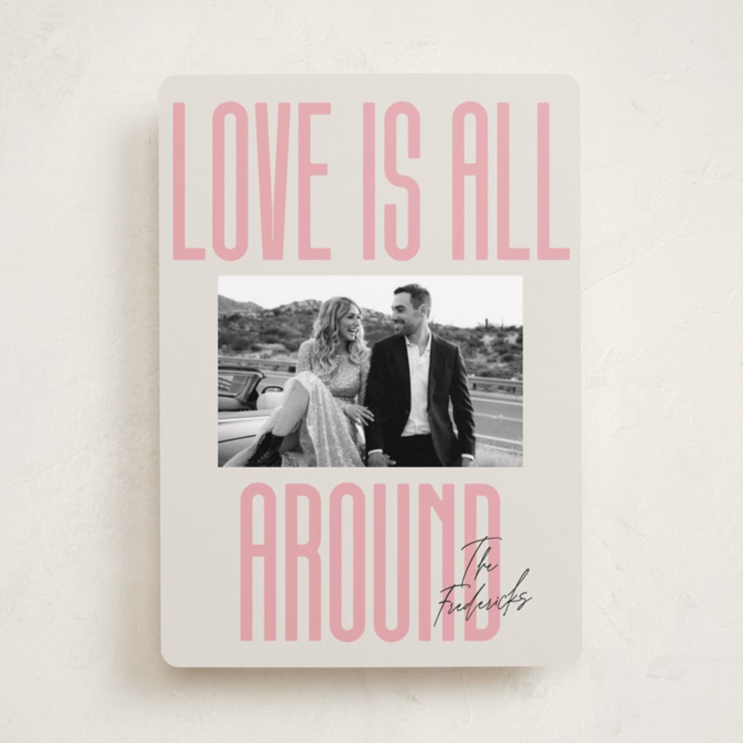"Love is All Around" - Valentine's Day Cards in Petal by Jackie Crawford - Front