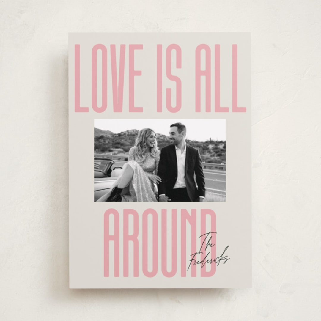 "Love is All Around" - Valentine's Day Cards in Petal by Jackie Crawford - Front