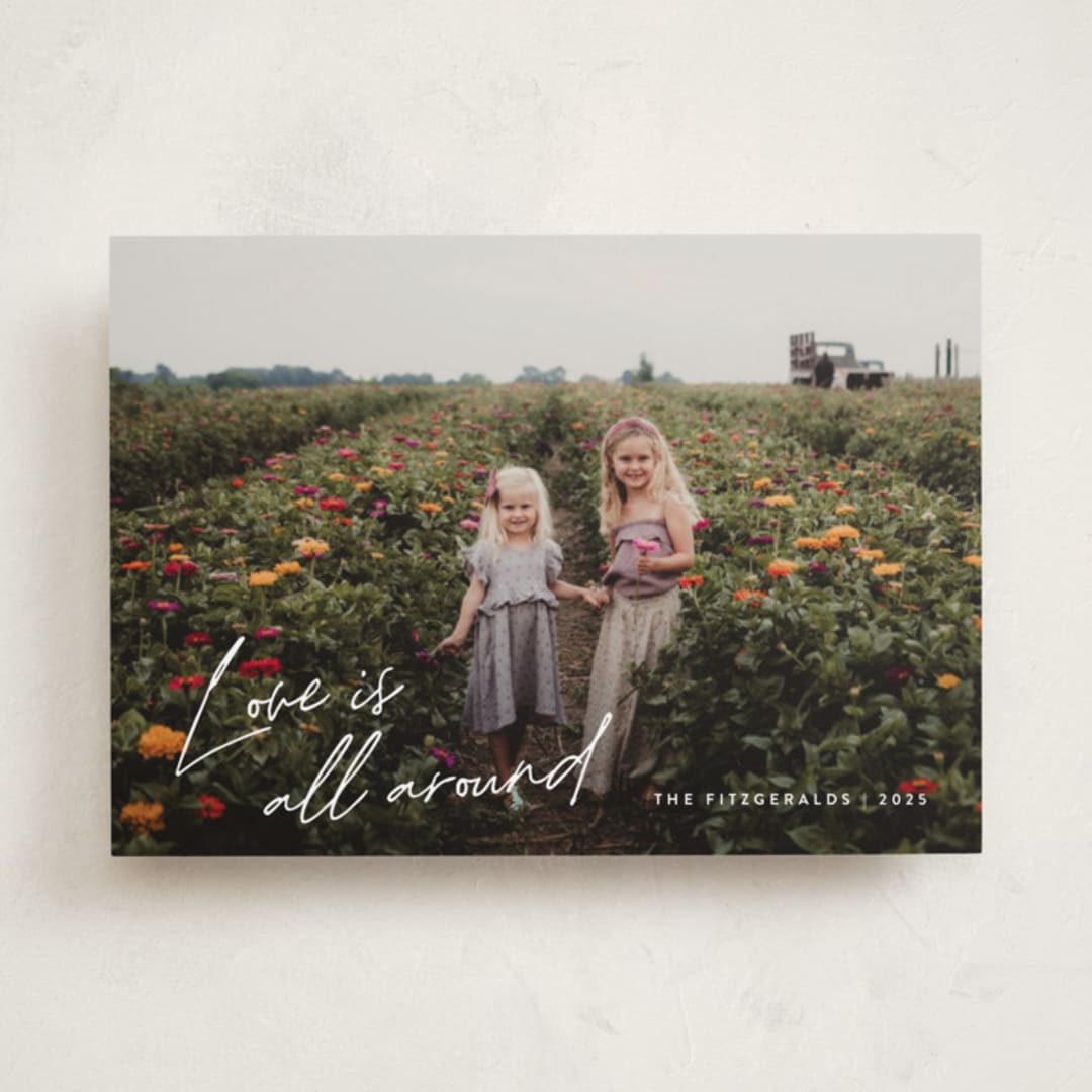 "Love is all Around script" - Valentine's Day Cards in Cloud by Jackie Crawford - Front