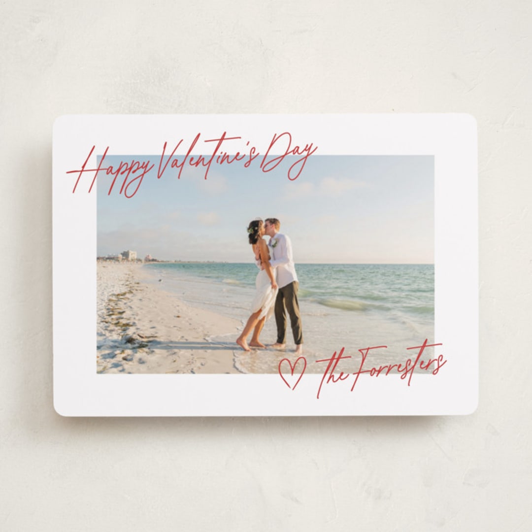 "Postal" - Valentine's Day Cards in Cherry by Ekko Studio - Front