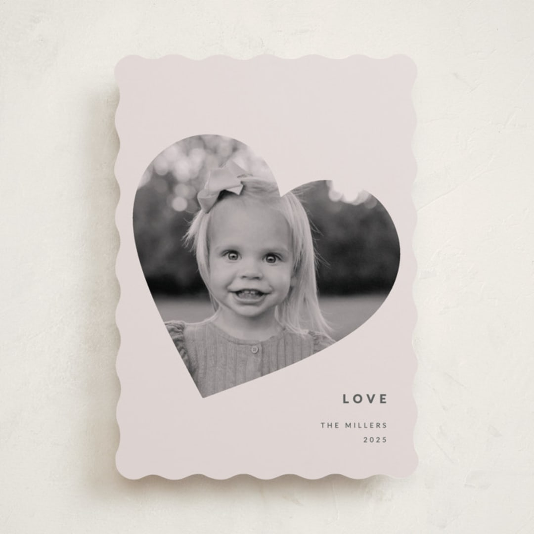 "minimal" - Valentine's Day Cards in Rose by Sumak Studio - Front