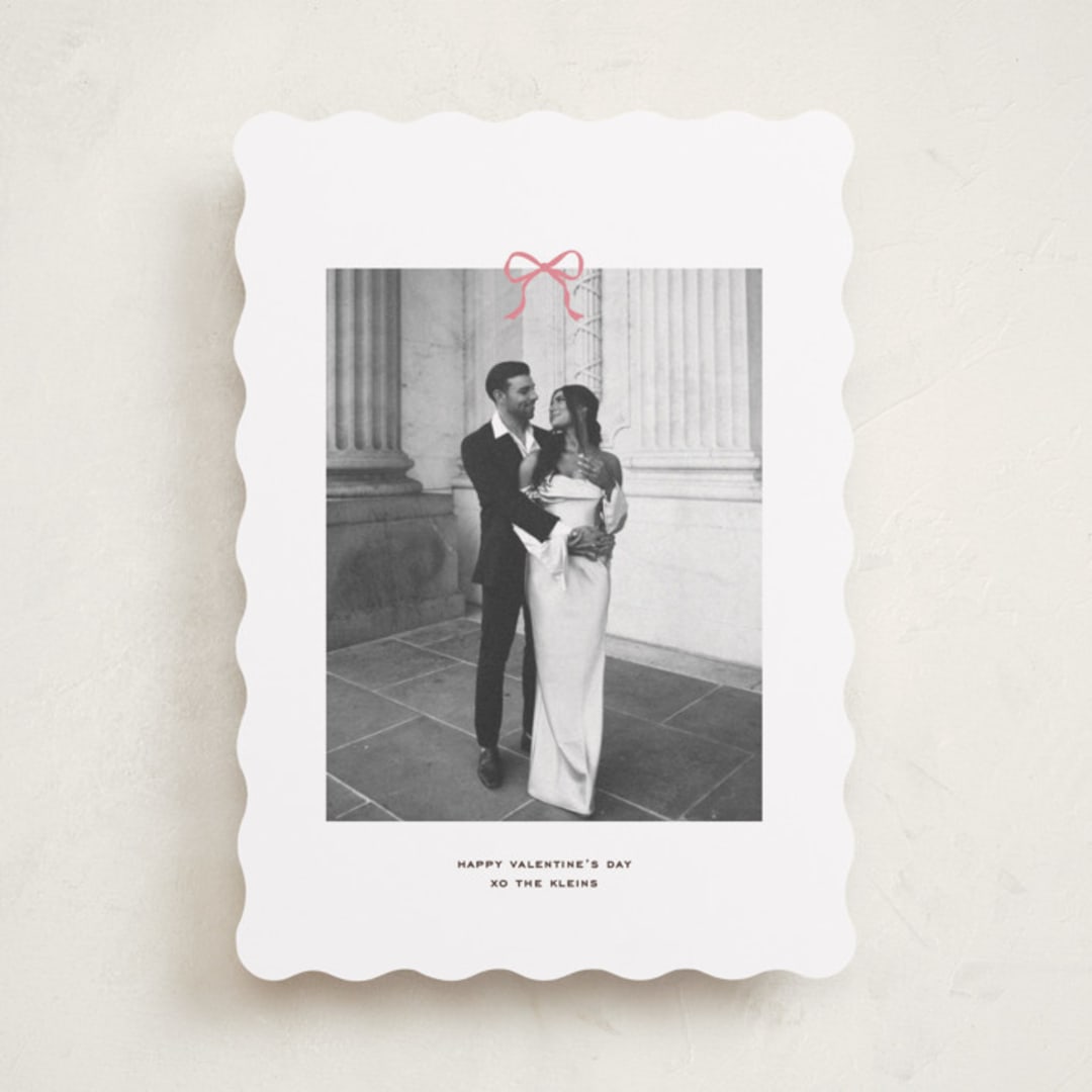 "sealed with a bow" - Valentine's Day Cards in Petal by Annie Shapiro - Front