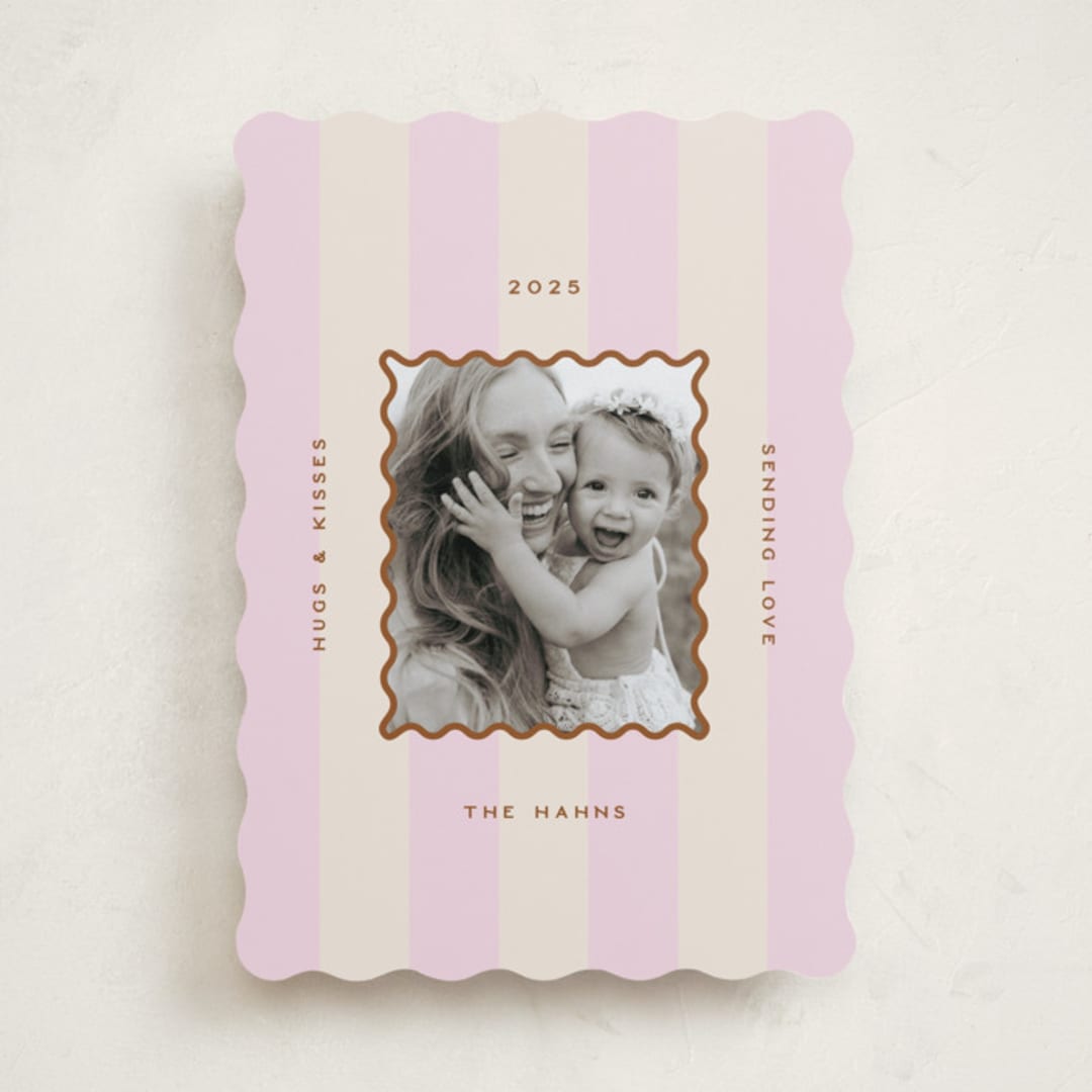 "wavy frame" - Valentine's Day Cards in Blush by Ellen Schlegelmilch - Front