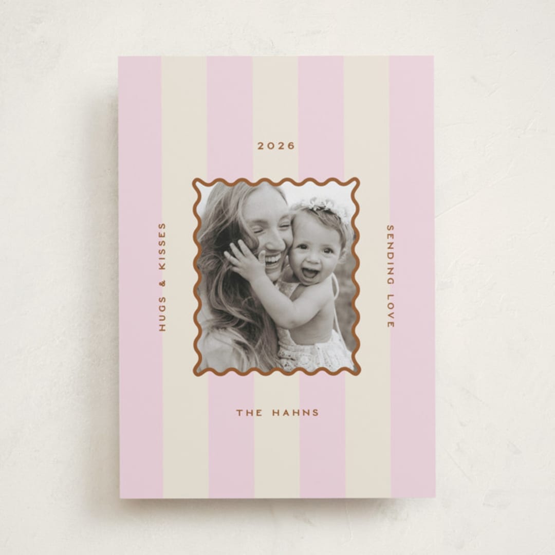 "wavy frame" - Valentine's Day Cards in Blush by Ellen Schlegelmilch - Front
