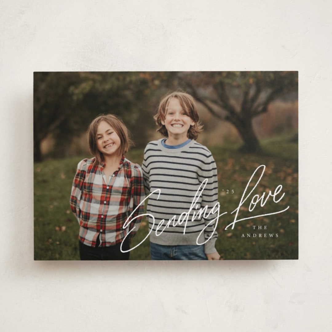 "Chalk Scribble" - Valentine's Day Cards in Vanilla by Adelyn T. - Front