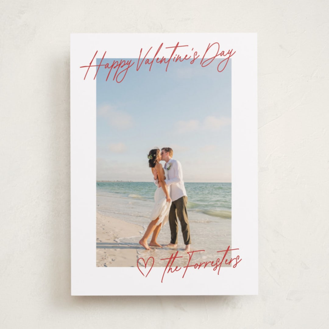 "Postal" - Valentine's Day Cards in Cherry by Ekko Studio - Front