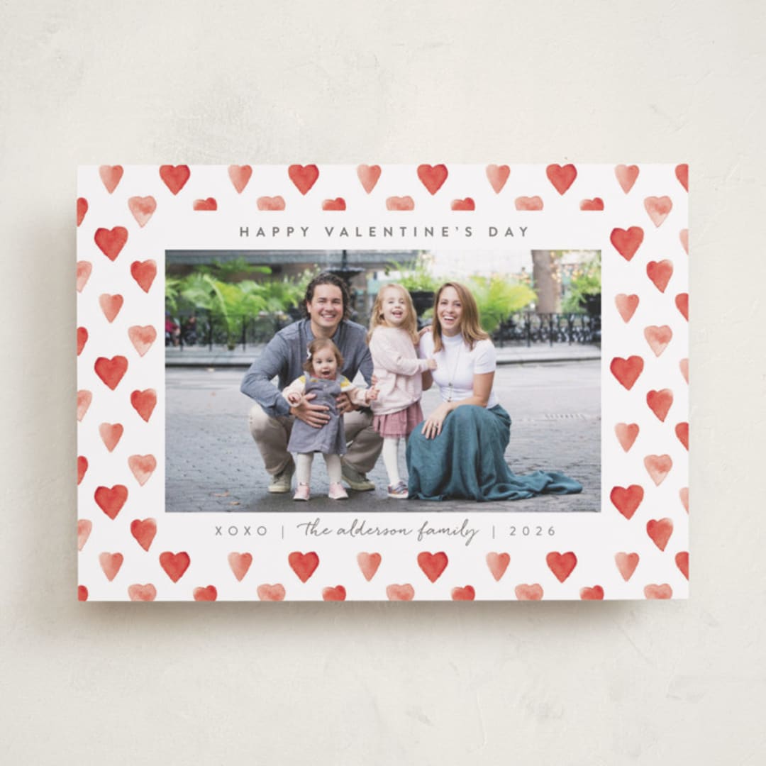 "hearts frame" - Valentine's Day Cards in Cardinal by Anastasia Makarova - Front