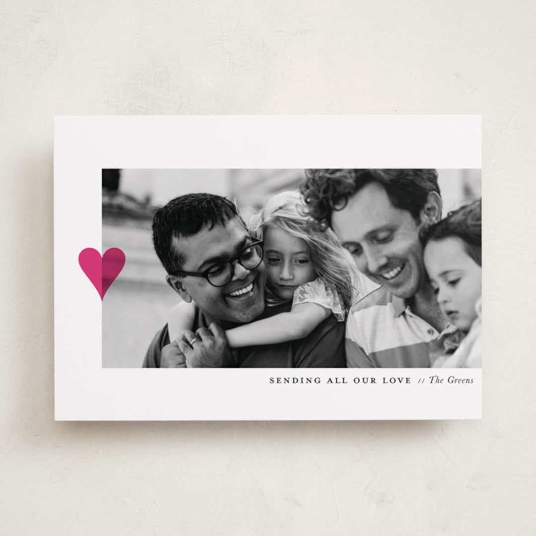 "Modern Heart" - Valentine's Day Cards in Burnt Rose by Up Up Creative - Front