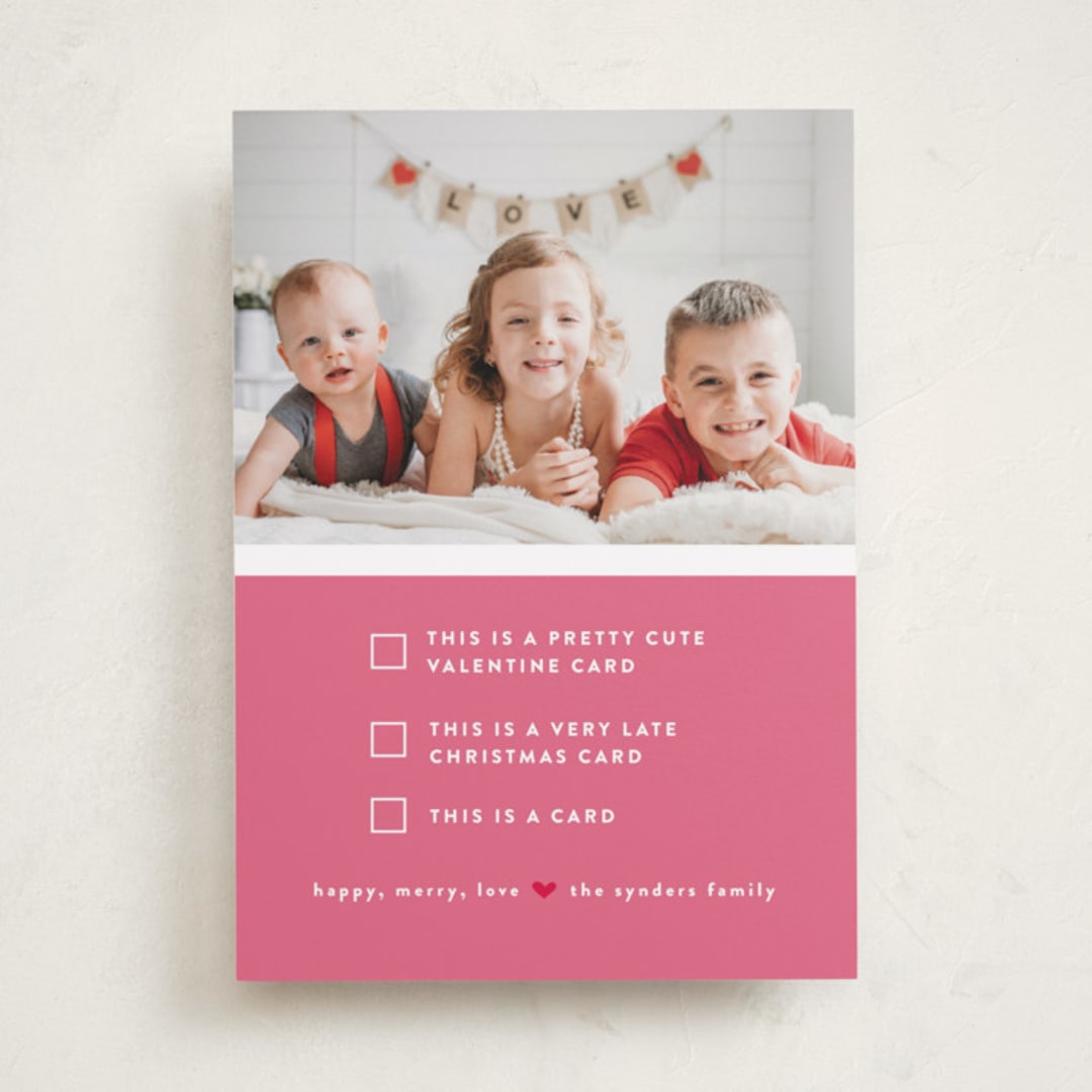 "Pick one" - Valentine's Day Cards in Flamingo by Susan Brown - Front