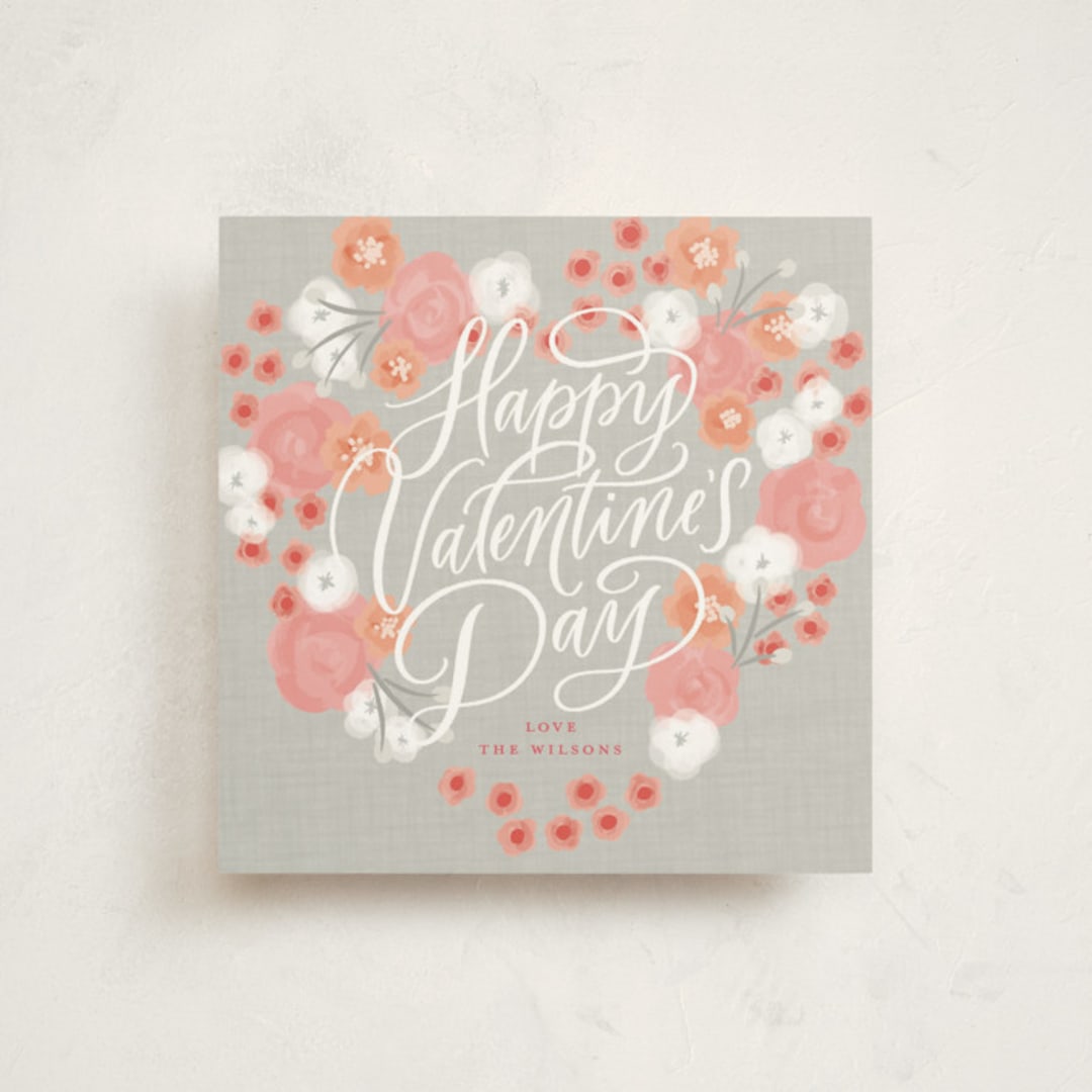 "Floral Heart" - Valentine's Day Cards in Romance by Erin German - Front