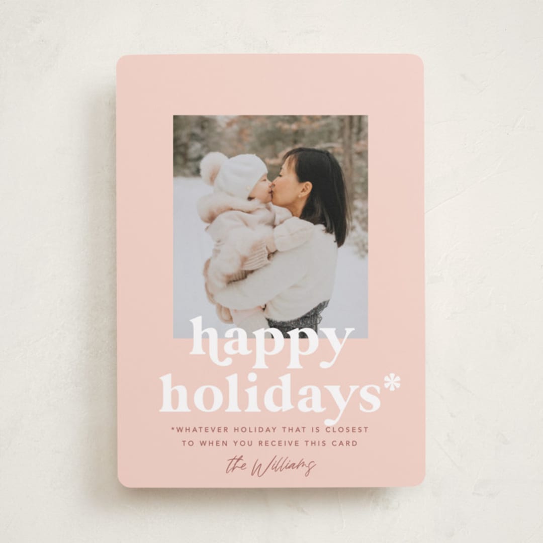 "Happy Holidays*" - Valentine's Day Cards in Candy heart by Robert and Stella - Front