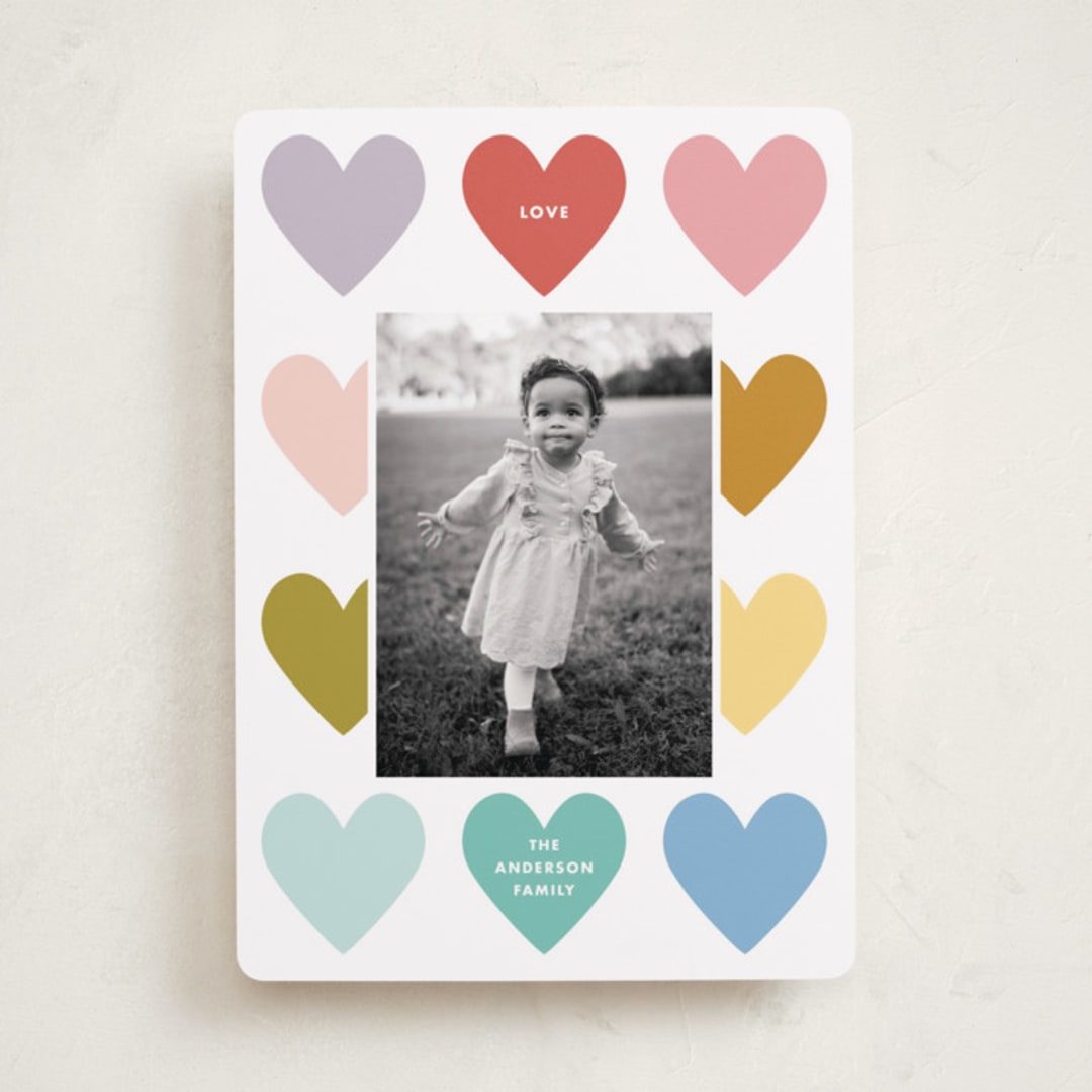 "Color Hearts" - Valentine's Day Cards in Rainbow by Kelly Watkins - Front