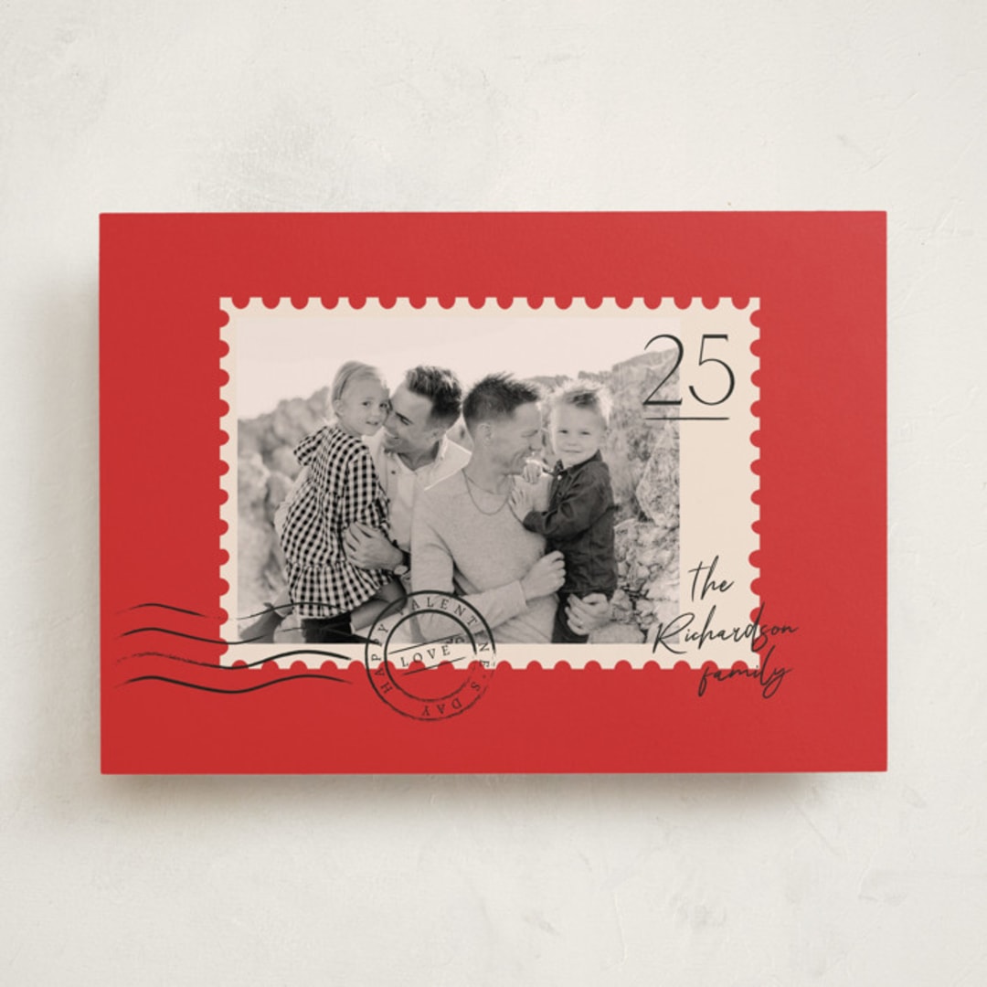 "Postage" - Valentine's Day Cards in Rouge by Jennifer Lew - Front