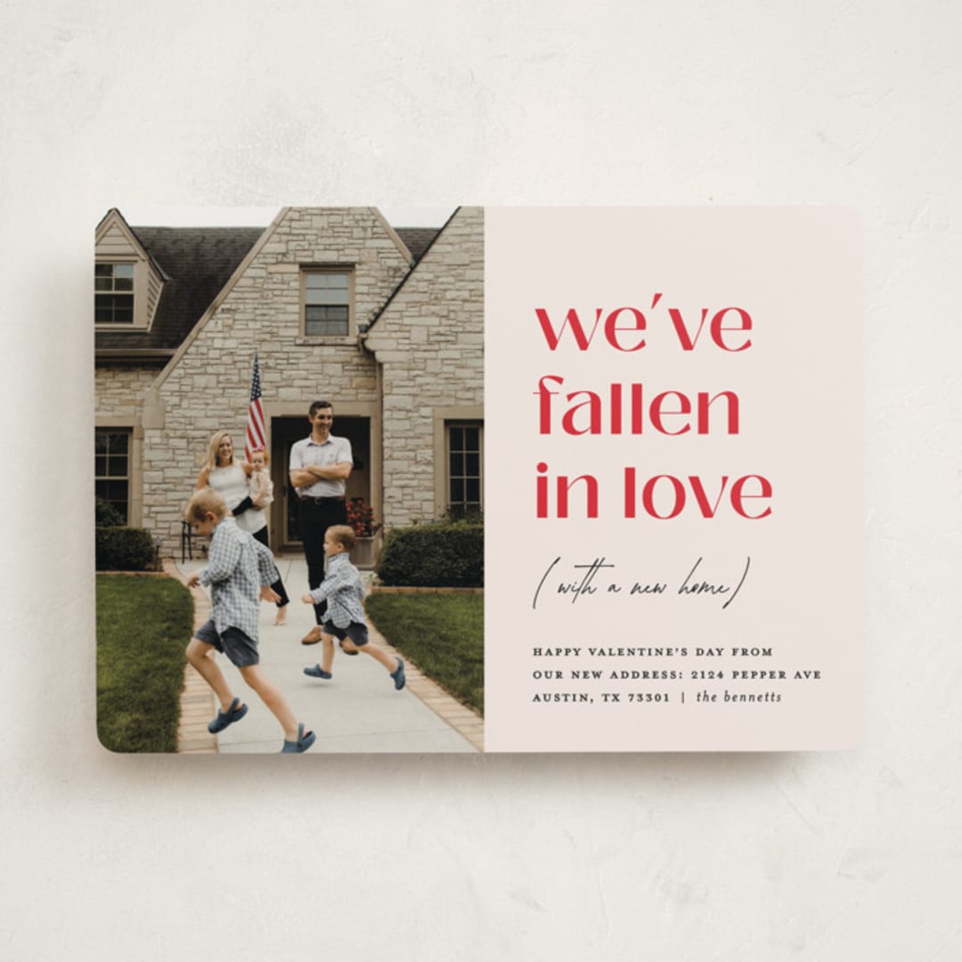 "Valentine Move" - Valentine's Day Cards in Cream by Erica Krystek - Front