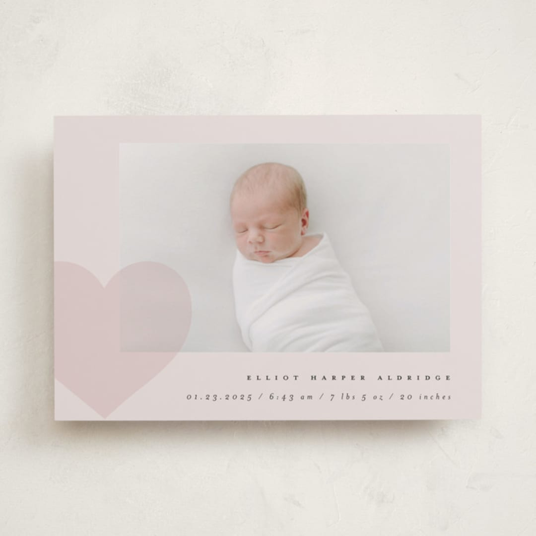 "One Big Heart" - Valentine's Day Cards in Blush by Maja Cunningham - Front