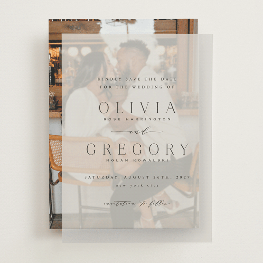 "Classy Type" - Vellum Overlays in Lily by Hooray Creative - Front