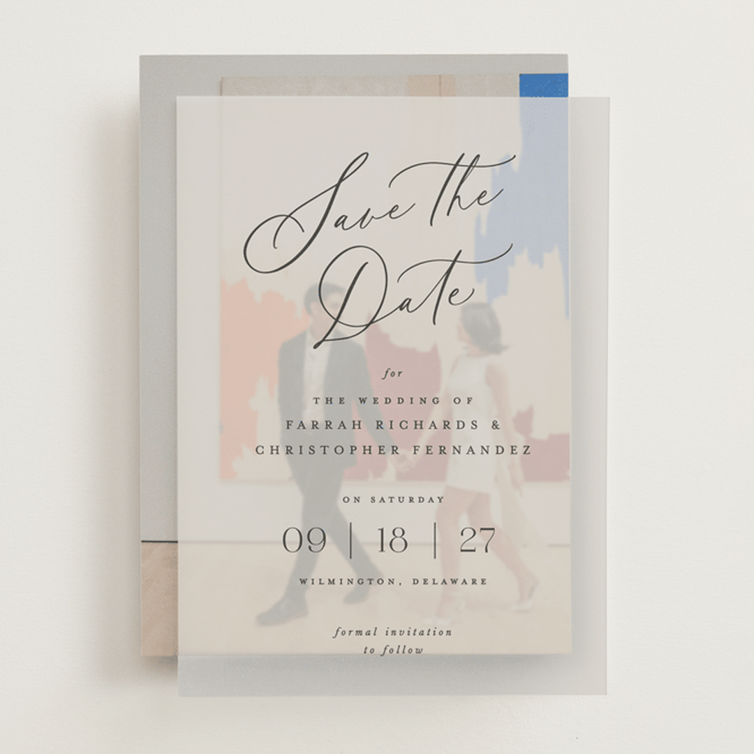 "Beautifully Scripted" - Vellum Overlays in Noir by Hooray Creative - Front