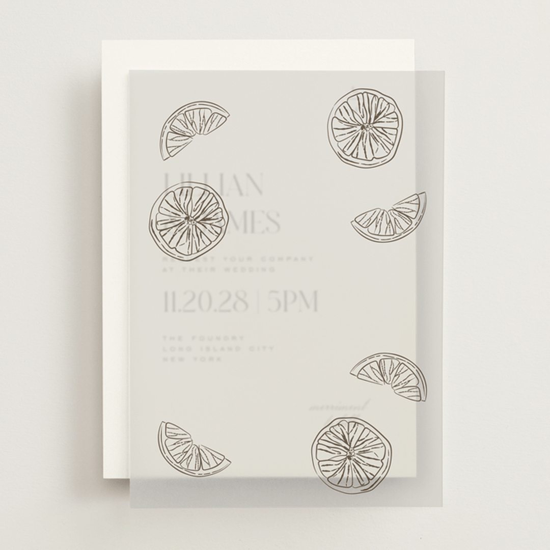 "Garnish" - Vellum Overlays in Olive by Megan Davis - Front