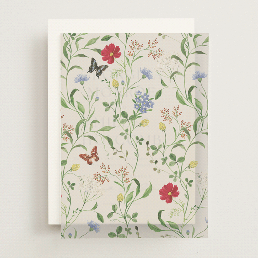 "Wild meadow" - Vellum Overlays in Elder Flower by Sarah Knight - Front
