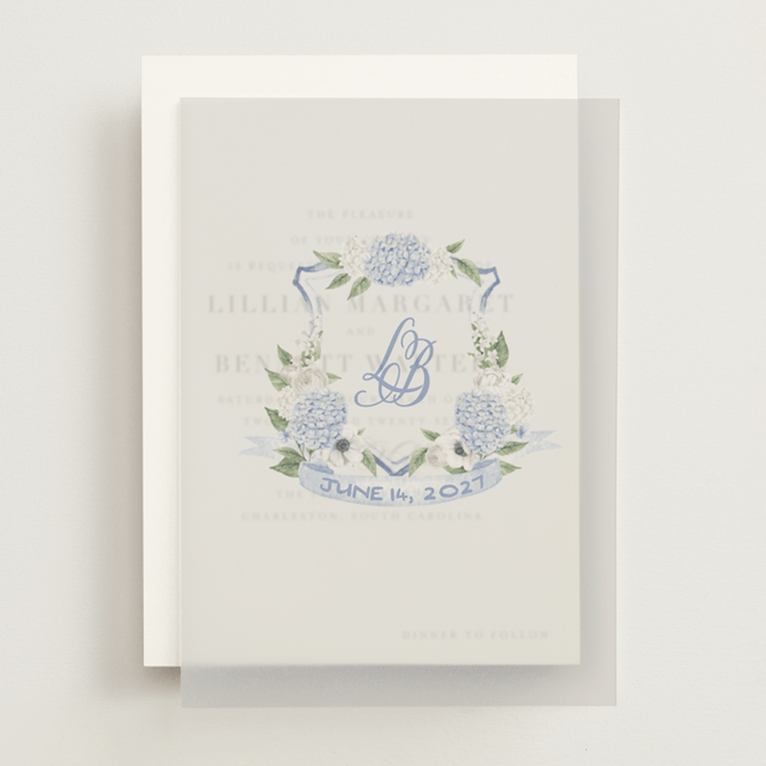 "SweetHearts" - Vellum Overlays in Periwinkle by Design Lotus - Front