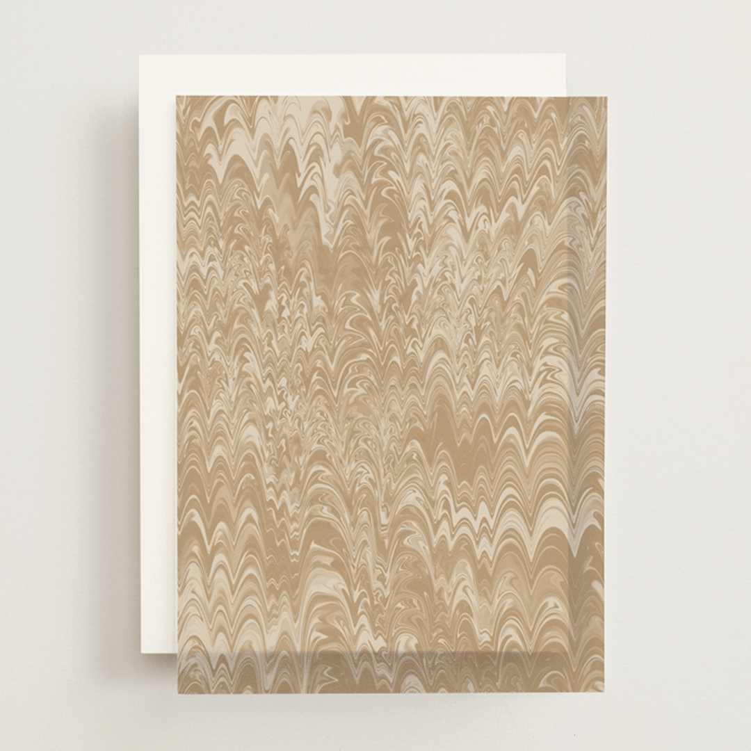 "Book" - Vellum Overlays in Camel by Claire - Front