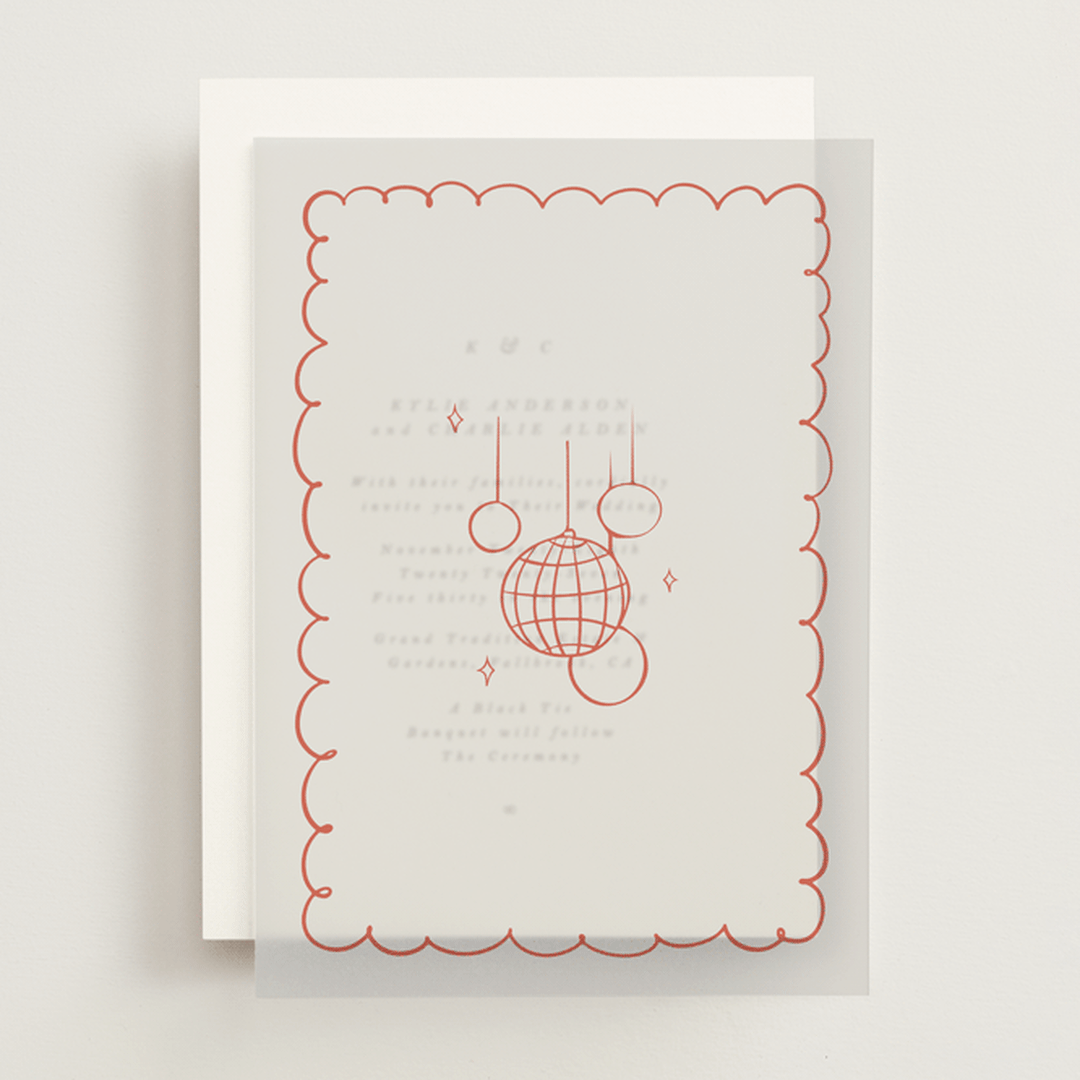 "Party On!" - Vellum Overlays in Sangria Spark by Zove Ahhh - Front