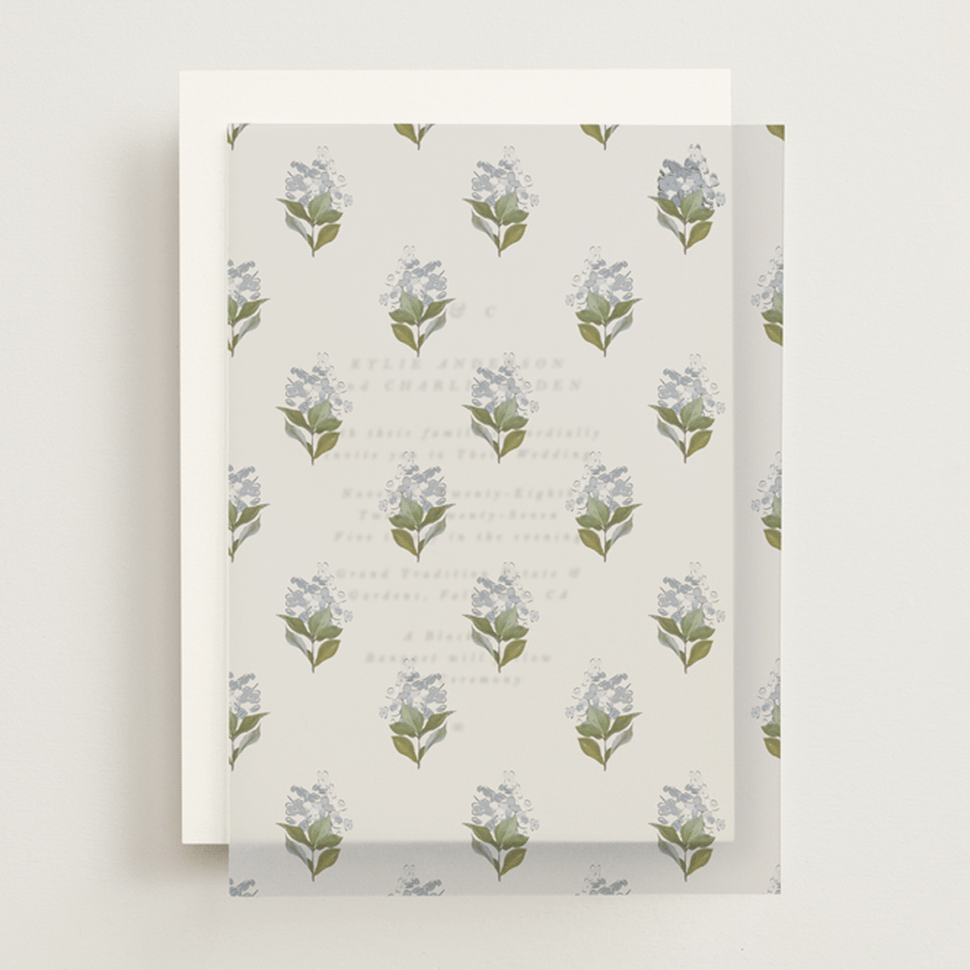 "Blockprint" - Vellum Overlays in Powder Blue by Olivia Kanaley Inman - Front