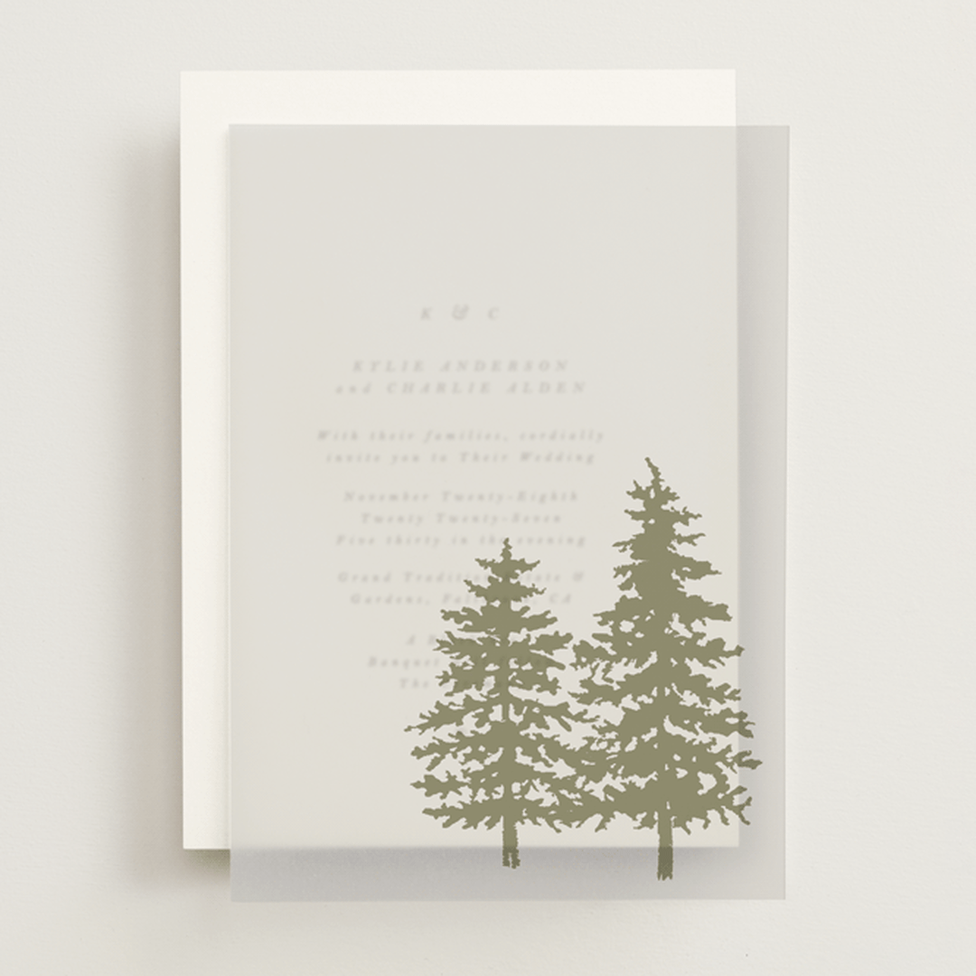 "Evergreens" - Vellum Overlays in Verde by Itsy Belle Studio - Front