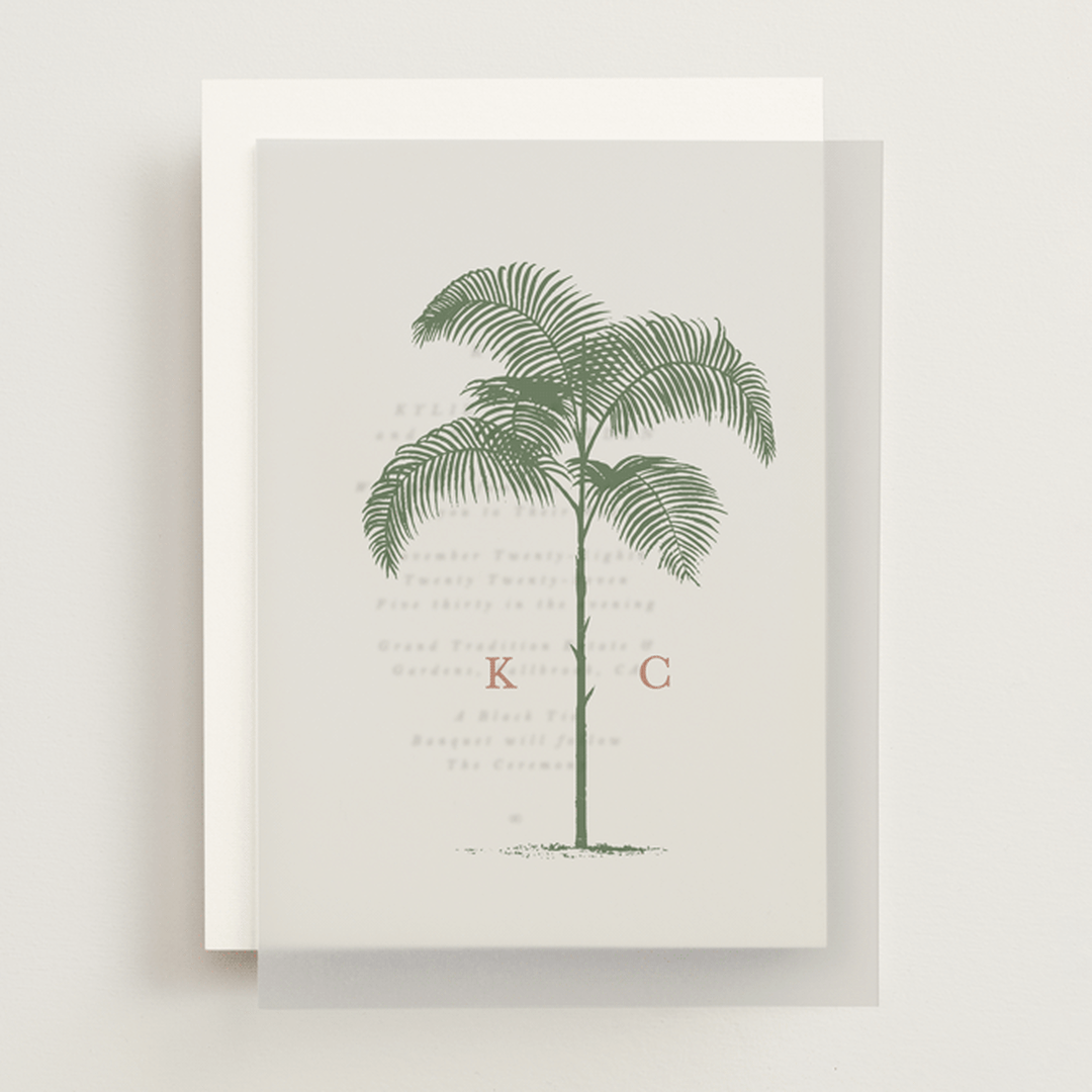"Palm" - Vellum Overlays in Sage by Melinda Denison - Front