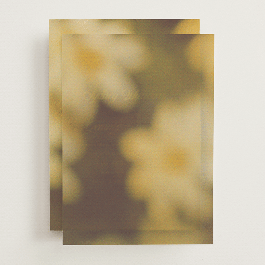 "Bloom" - Vellum Overlays in Caribbean Citrus by Morgan Kendall - Front