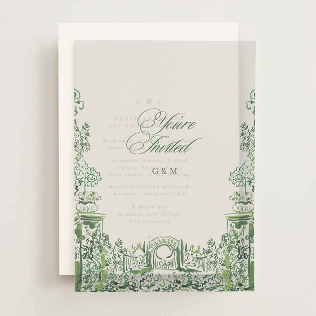 "gates and pillars" - Vellum Overlays in Sap by Becky Nimoy - Front