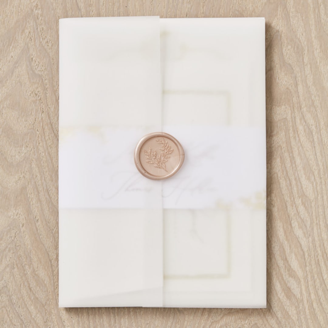 "Vellum Wrap" - Vellum Wrap, Pack of 25 in White by Minted - Vellum Wrap with Wax Seal