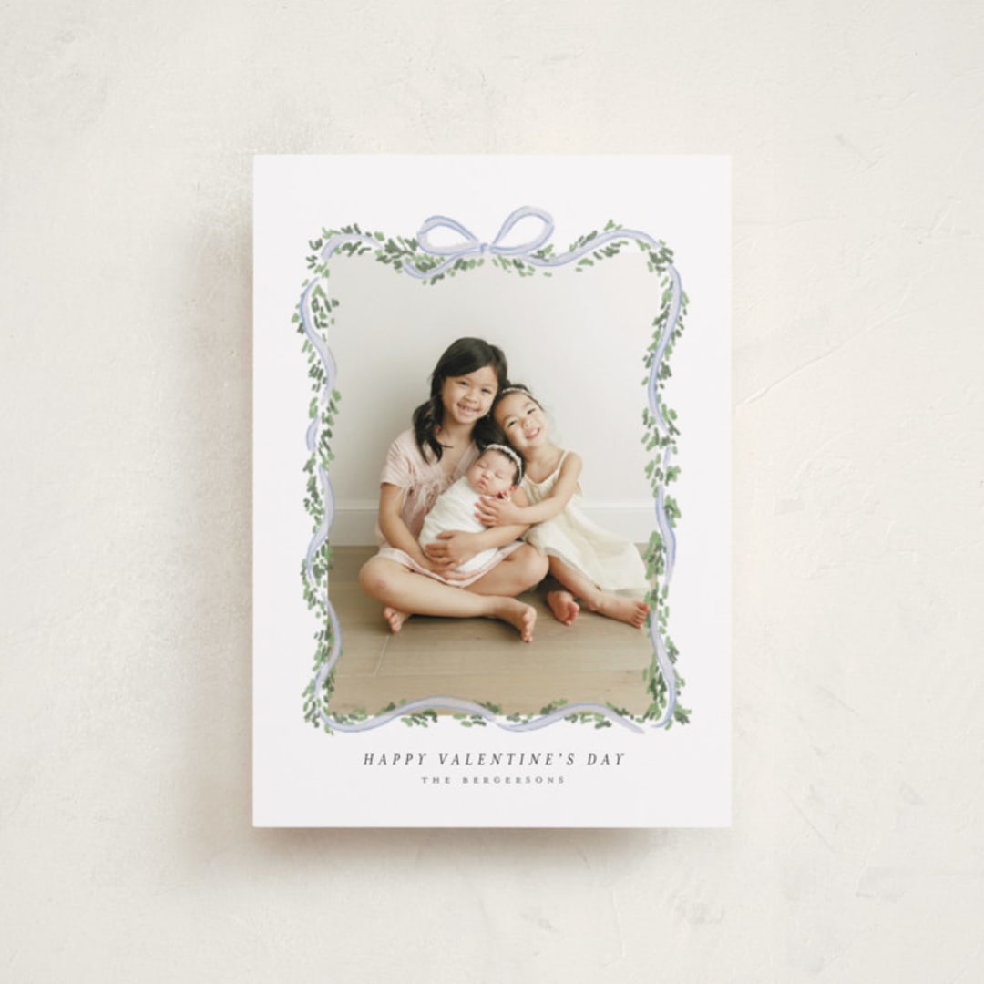 "Ribbonly Frame" - Valentine's Day Cards in Juniper by Itsy Belle Studio - Front