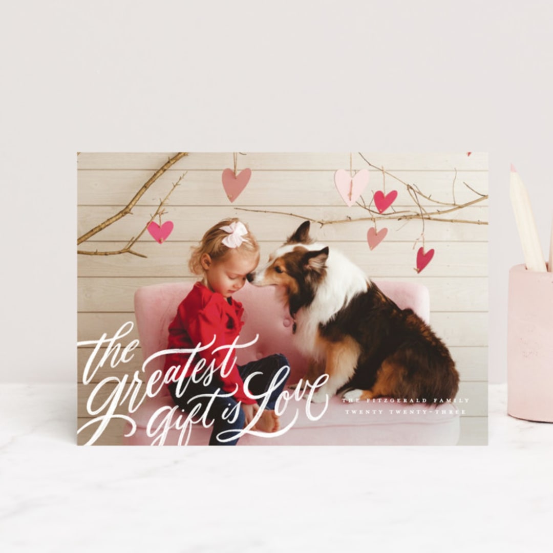 "the greatest gift" - Valentine's Day Cards in Cloud by Wildfield Paper Co - Front