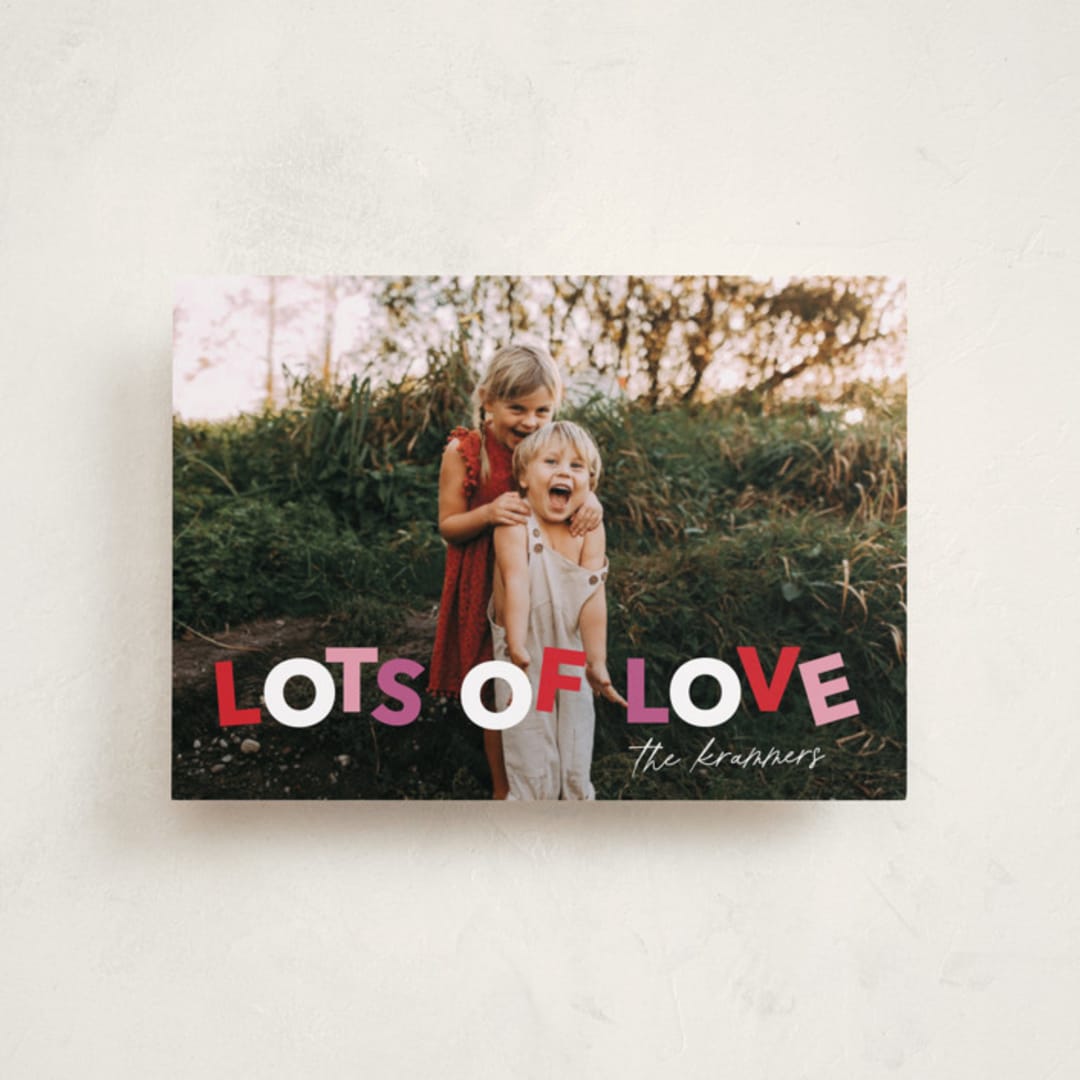 "Lots of Love" - Valentine's Day Cards in Fruit Punch by Angela Garrick - Front