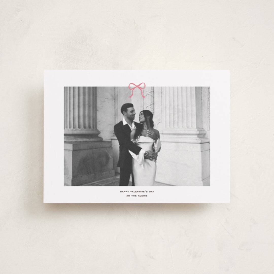 "sealed with a bow" - Valentine's Day Cards in Petal by Annie Shapiro - Front