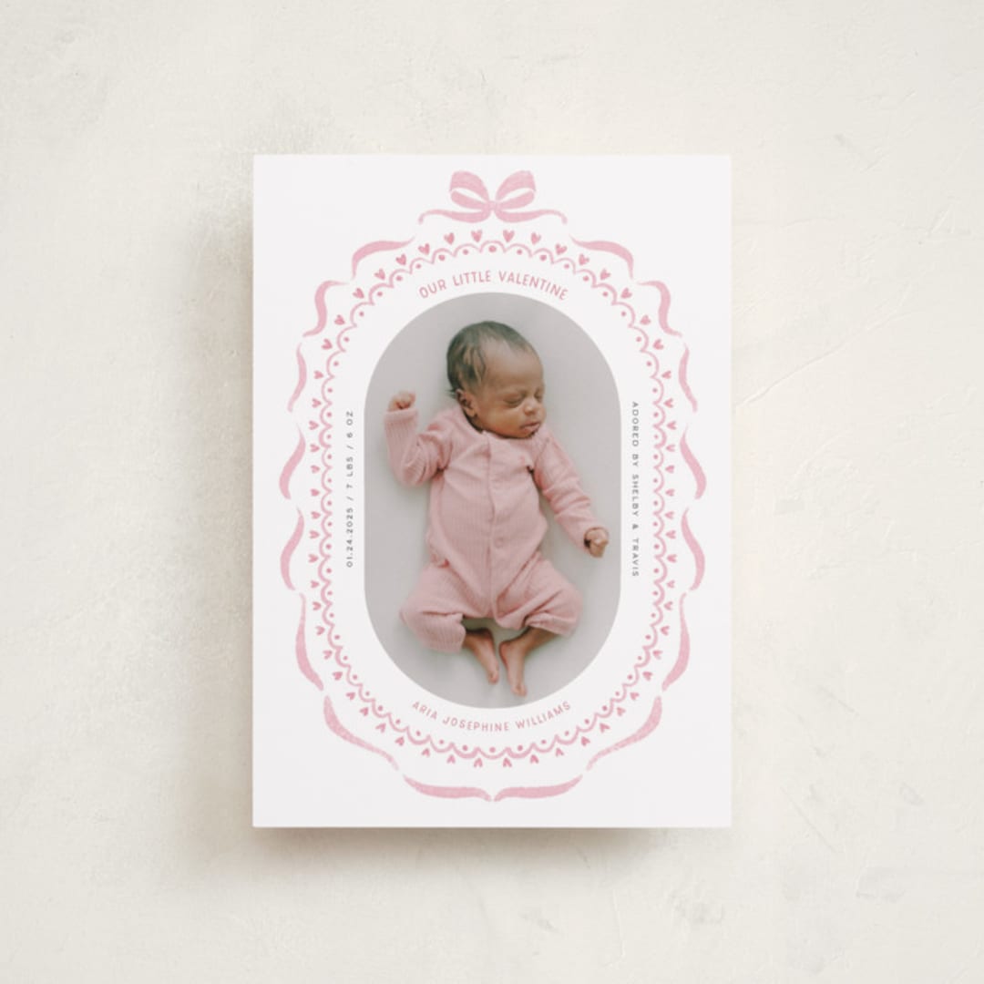 "delicate ribbon" - Valentine's Day Cards in Ballet Slipper by Paula Pecevich - Front