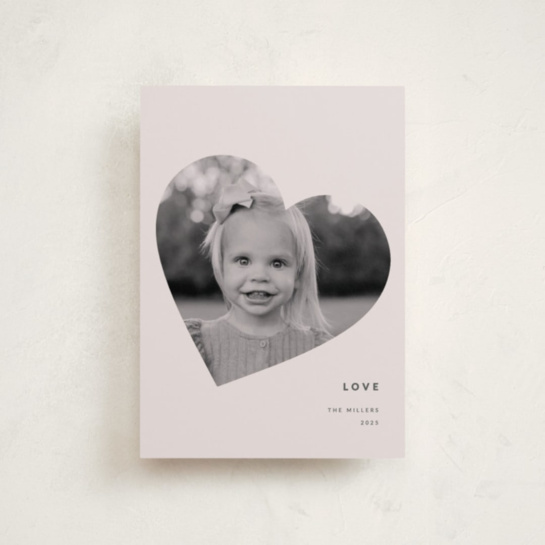 "minimal" - Valentine's Day Cards in Rose by Sumak Studio - Front