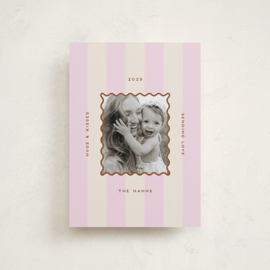 "wavy frame" - Valentine's Day Cards in Blush by Ellen Schlegelmilch - Front