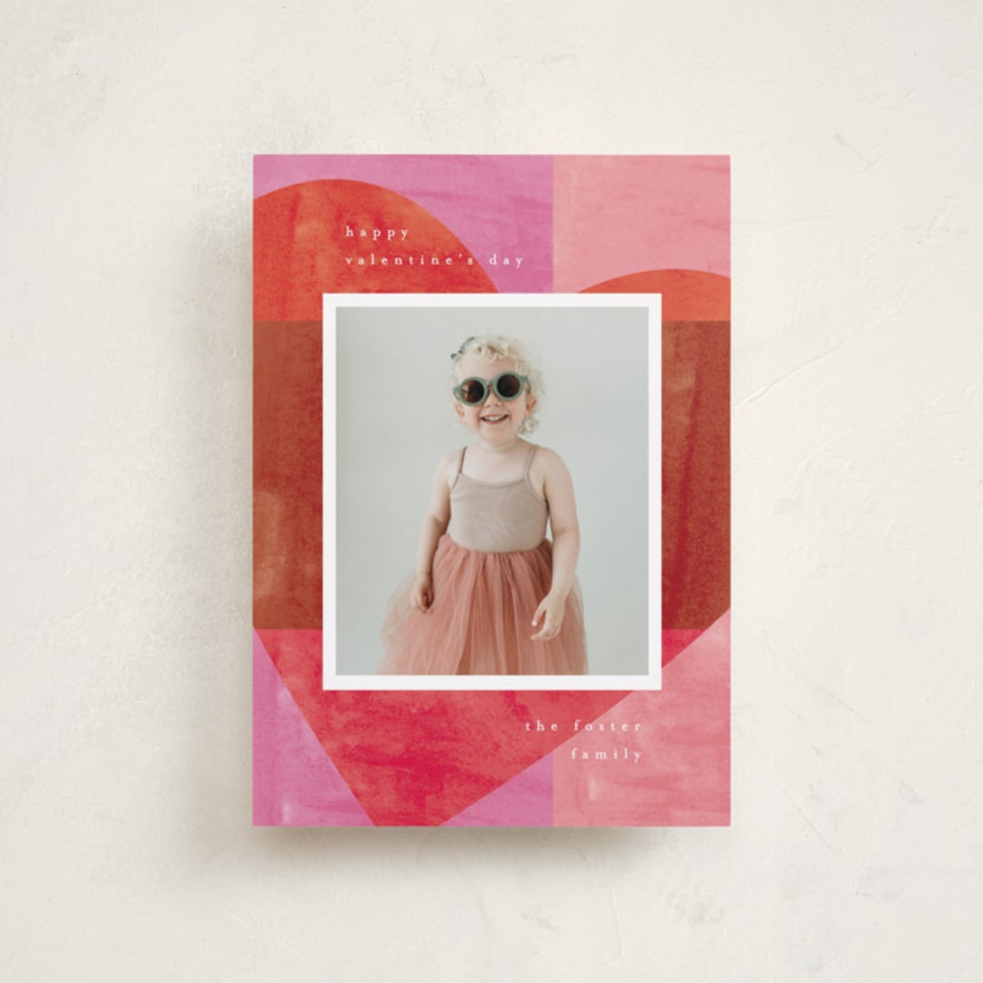 "Biggest Heart" - Valentine's Day Cards in Cherry by Pixel and Hank - Front