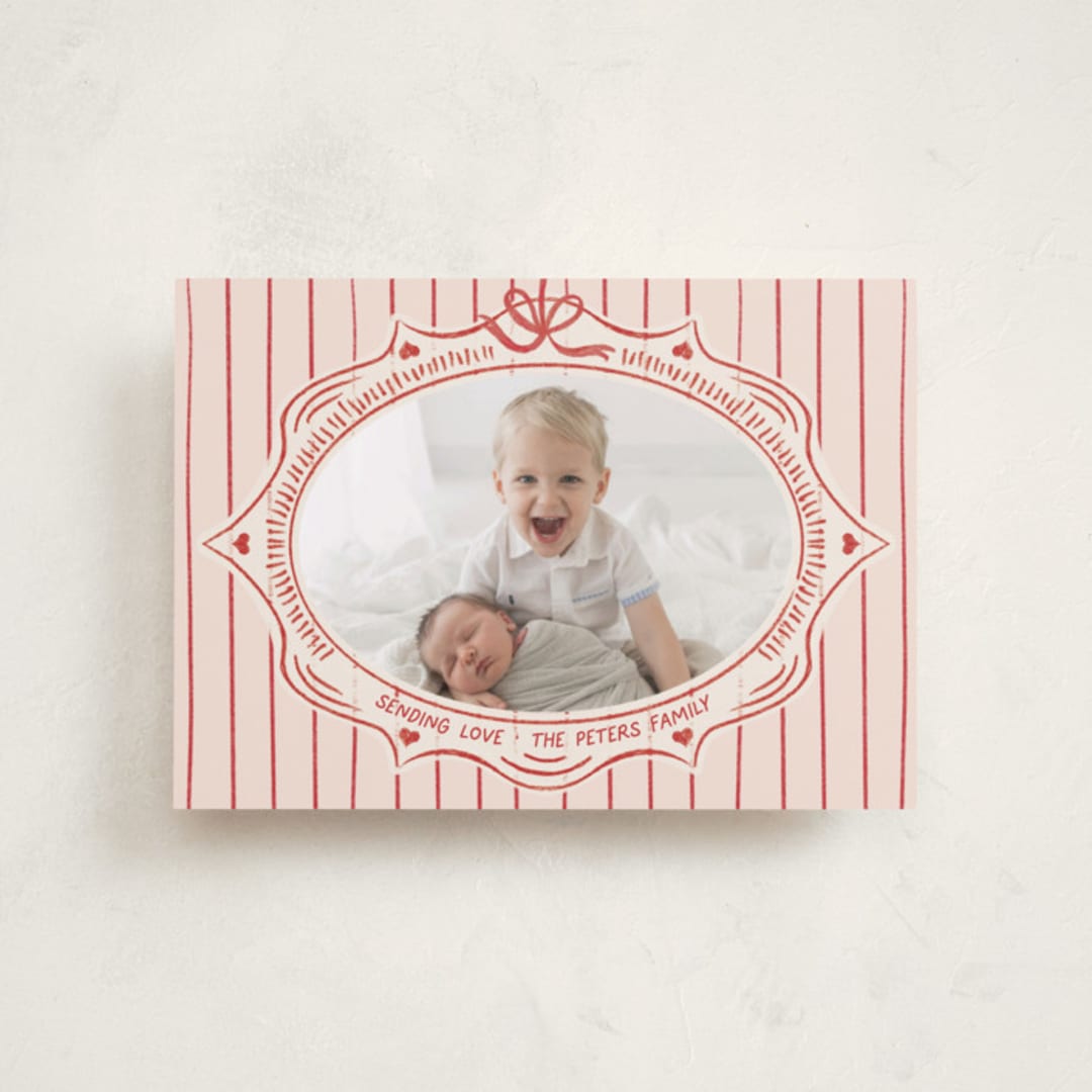 "Vintage Frame" - Valentine's Day Cards in Apple by Tamara Hilje - Front