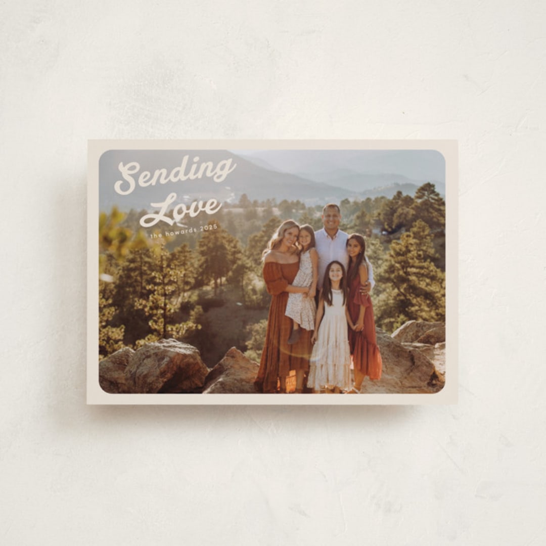 "Vintage Postcard" - Valentine's Day Cards in Buttercream by Morgan Kendall - Front