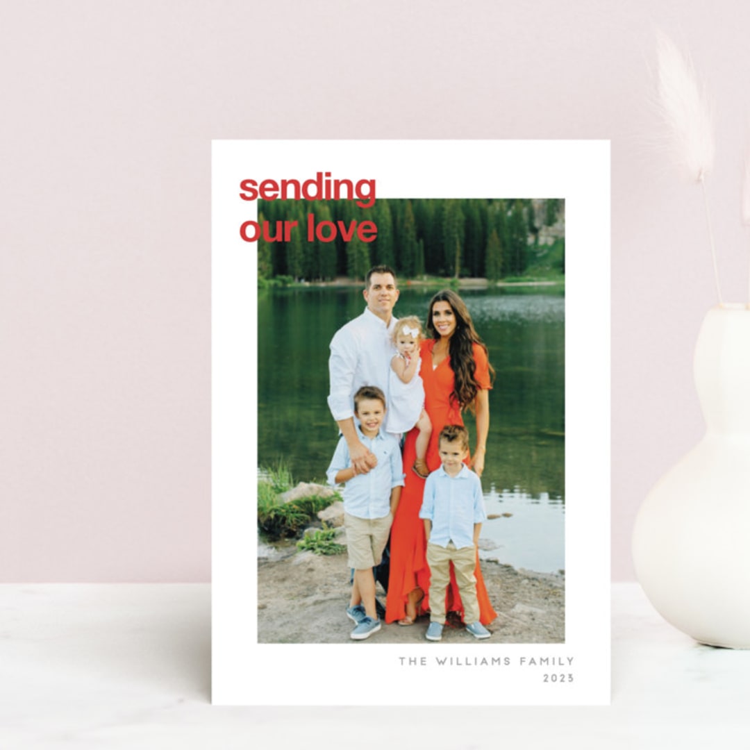 "Minimal Mod" - Valentine's Day Cards in Berry by JoAnn Jinks - Front