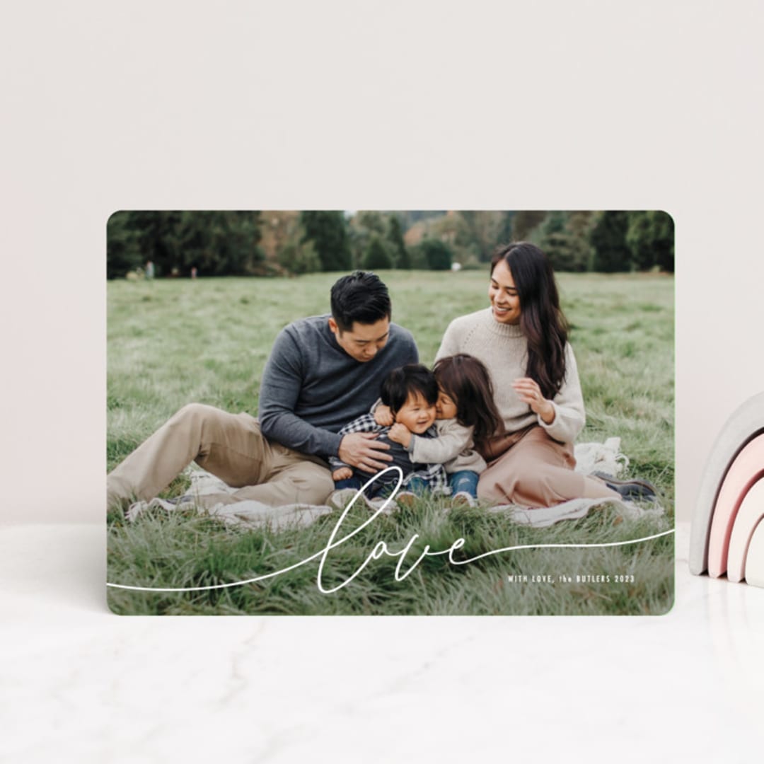 "Love Linear" - Valentine's Day Cards in Snow by Melanie Severin - Front