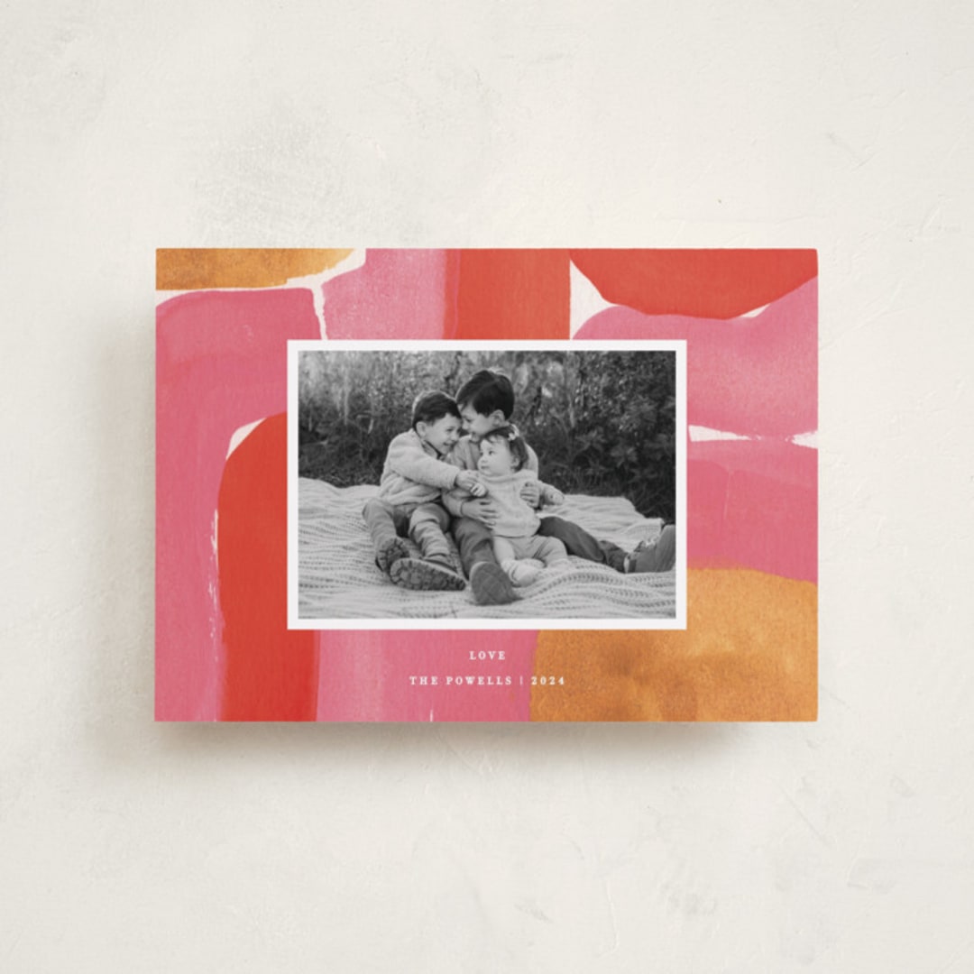 "lovely painting" - Valentine's Day Cards in Flamingo by Sumak Studio - Front