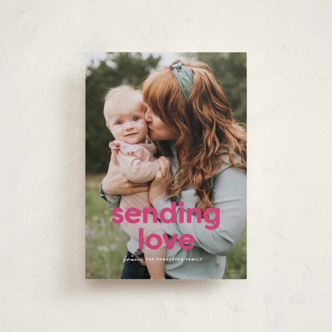 "Simply the cutest" - Valentine's Day Cards in Magenta by Lea Delaveris - Front