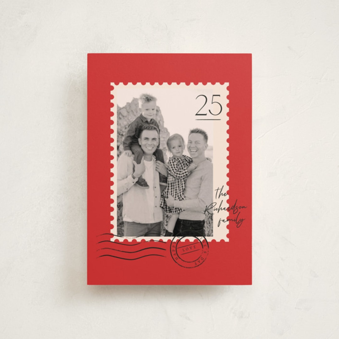 "Postage" - Valentine's Day Cards in Rouge by Jennifer Lew - Front