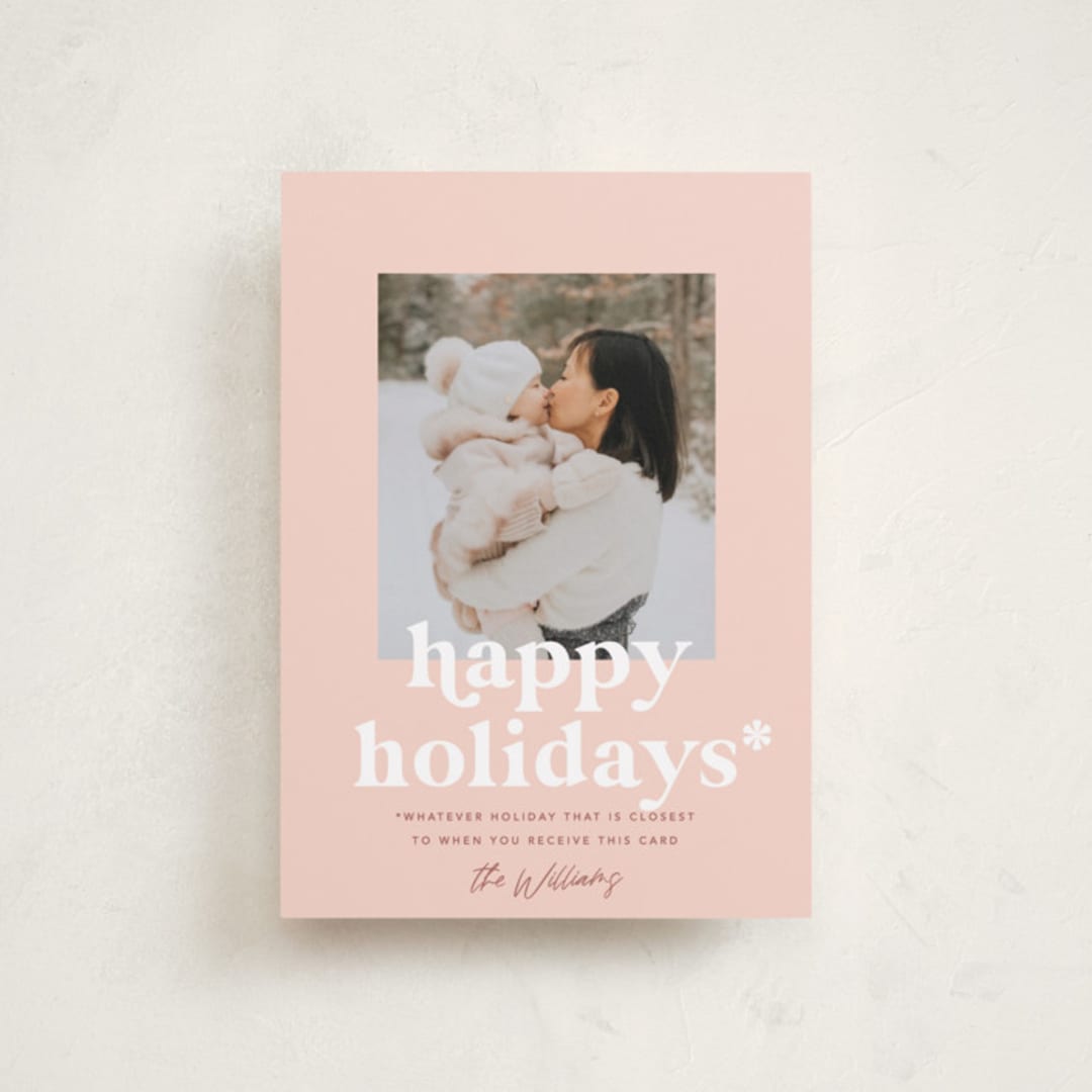 "Happy Holidays*" - Valentine's Day Cards in Candy heart by Robert and Stella - Front